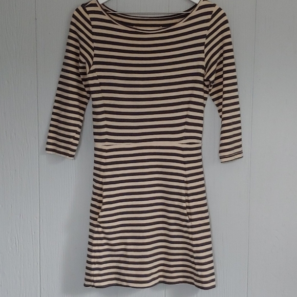 rag & bone Dresses & Skirts - rag & bone Cream Striped Knit Dress